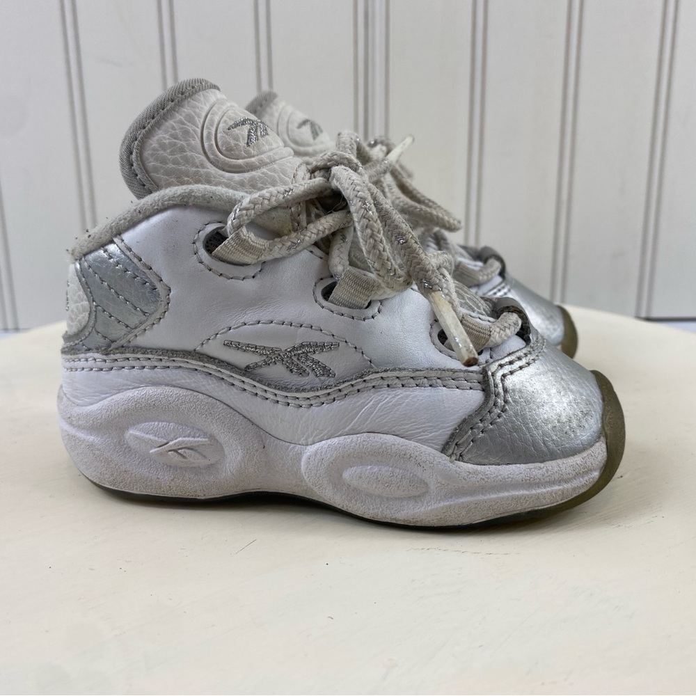 Reebok Infants Allen‎ Iverson Question Mid Toddler Sz 5 White 25th Anniversary